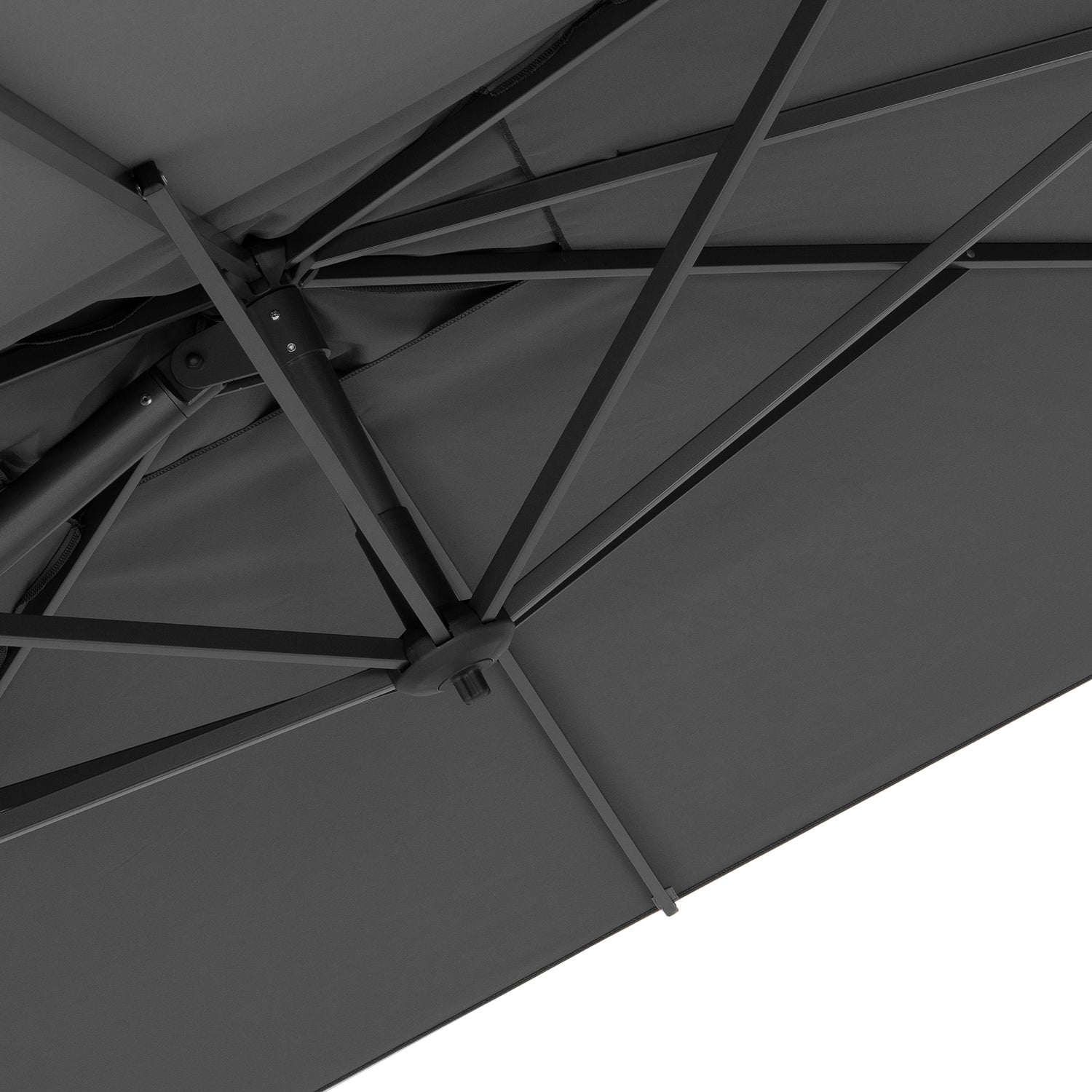 Intratuin zweefparasol Bay Obravia grijs 50+UV 300 x 300 cm