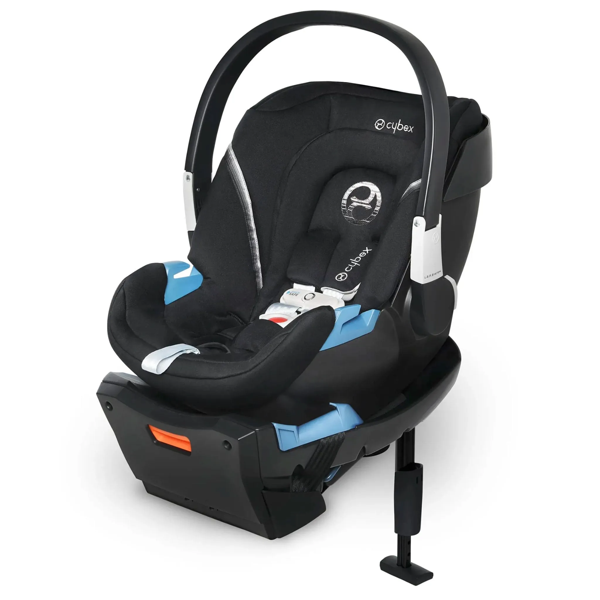 Cybex Poussette Eos + Siège d'Auto Cybex Aton2 avec Sensorsafe - Noir Lavastone