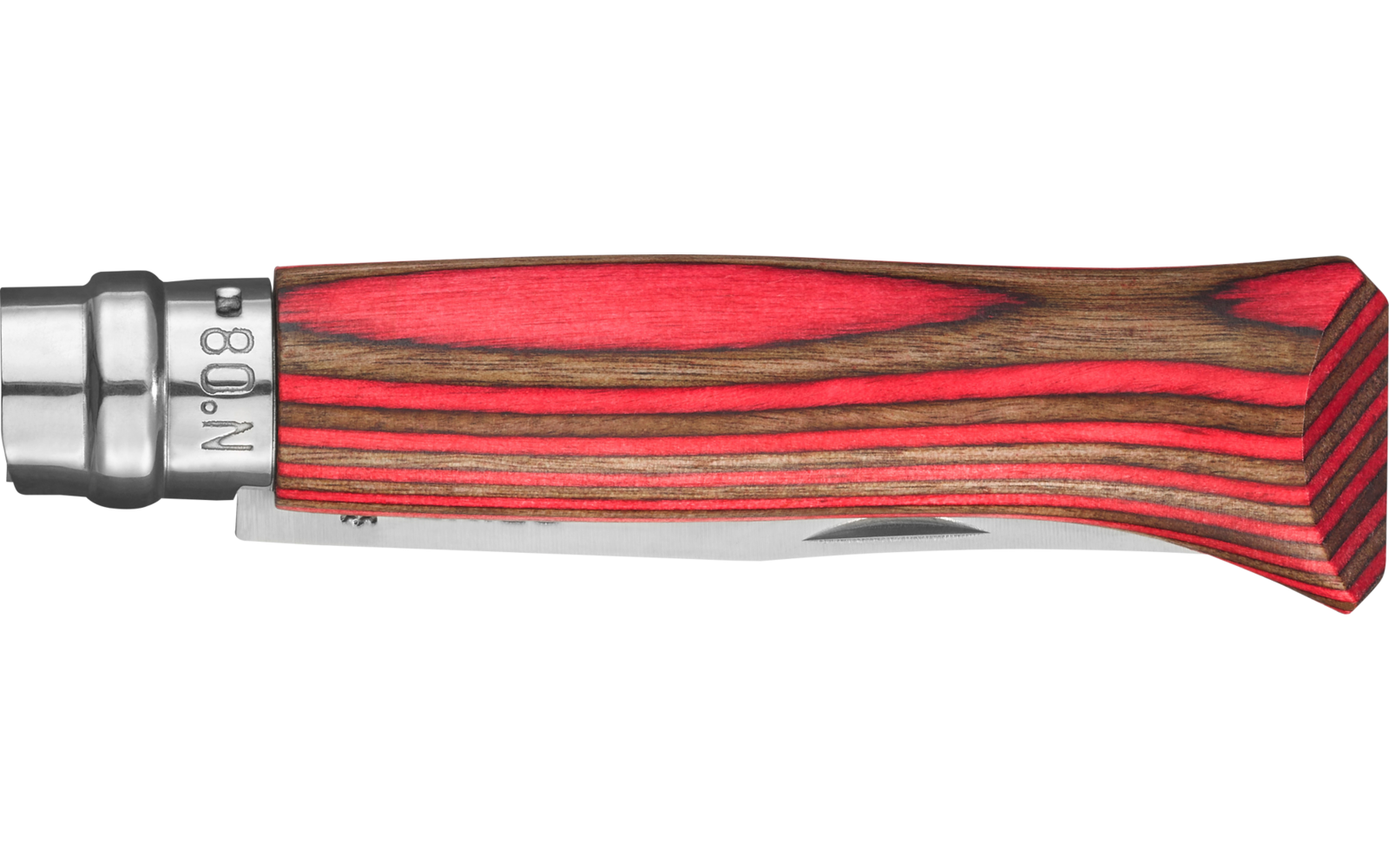 Opinel N°08 Taschenmesser mit Griff aus Birkenholz Klingenlänge 8,5 cm grau