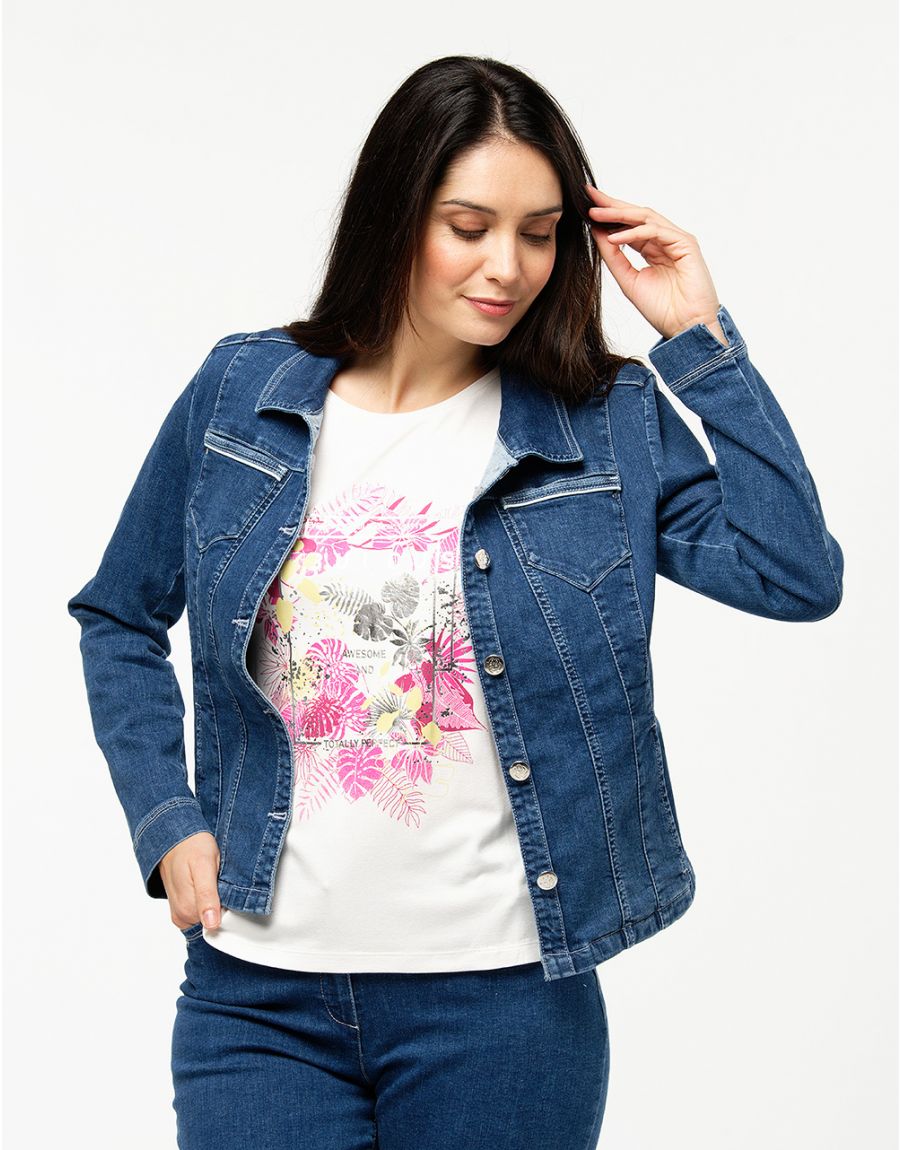 Veste jean stone coton