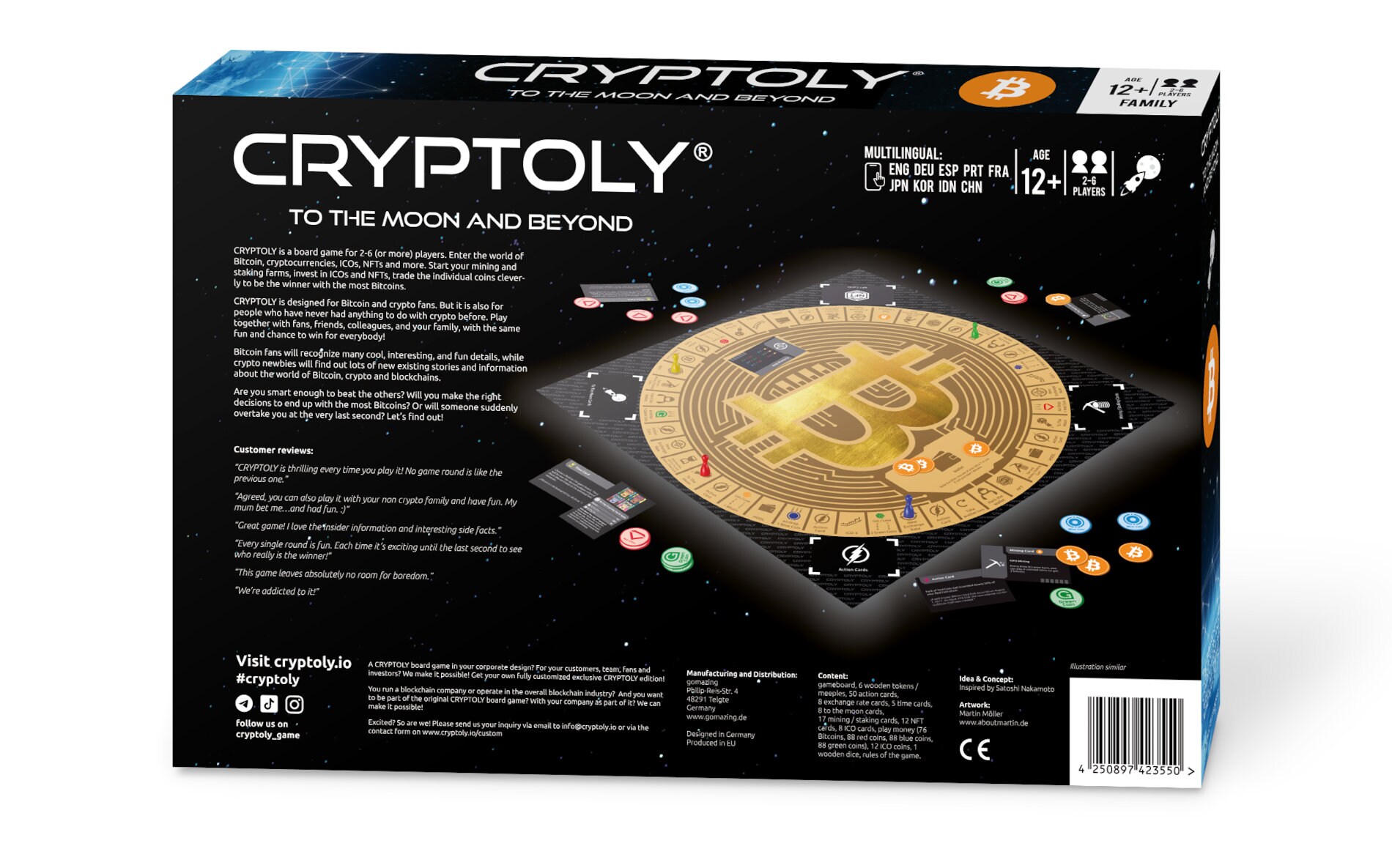CRYPTOLY - Das Strategiespiel für die ganze Familie! Englische Version für 2-6 Spieler ab 8 Jahren