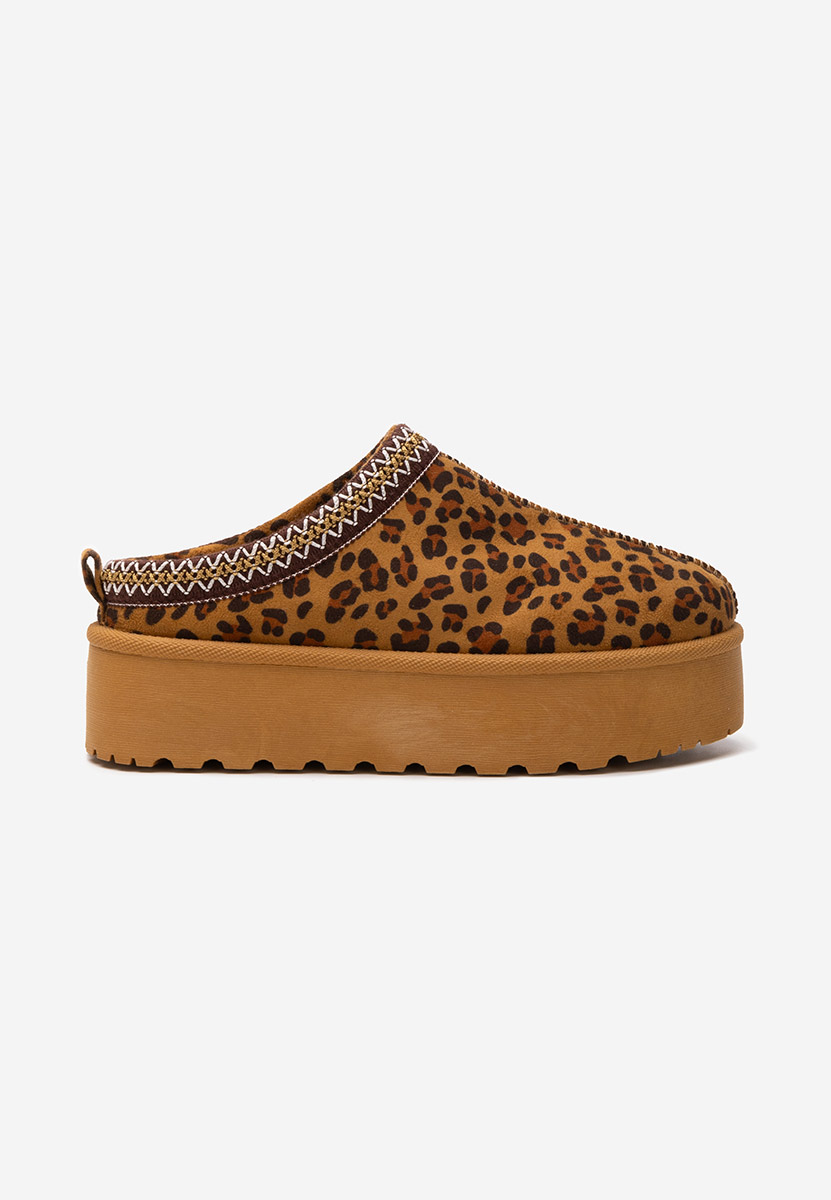 Mules à plateforme leopard Comfy