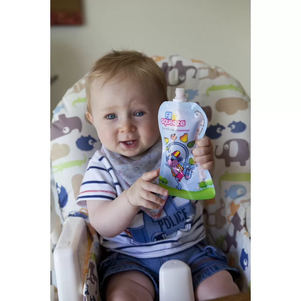 Fill n Squeeze Refill Baby Food Pouches - 10 stk.