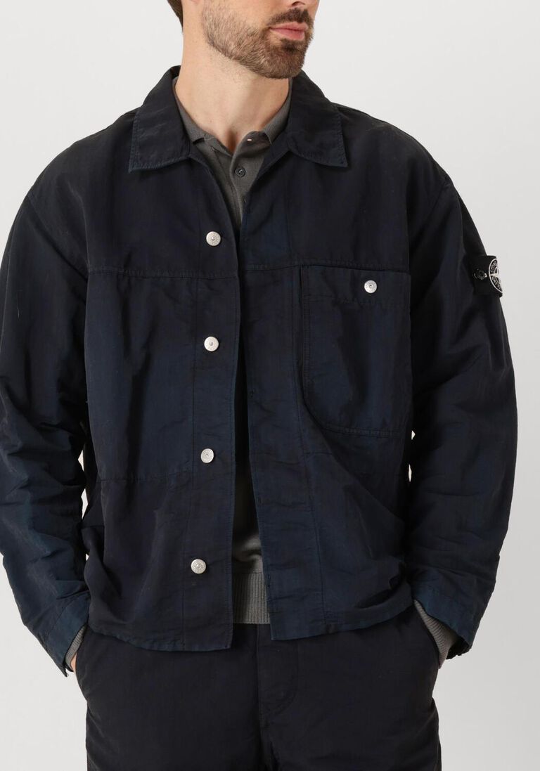 zwarte stone island overshirt shirts