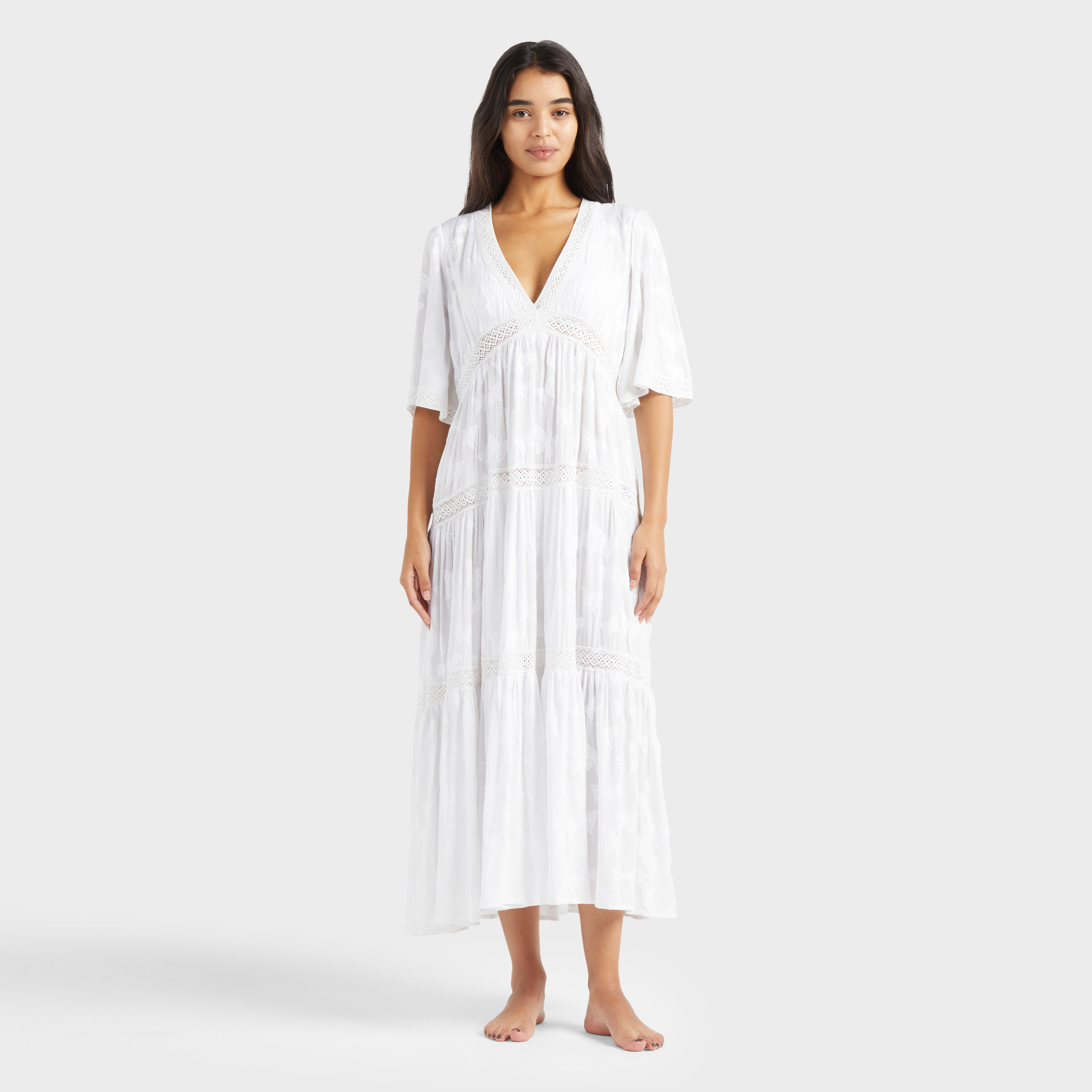 Robe en viscose femme Disco Butterflies