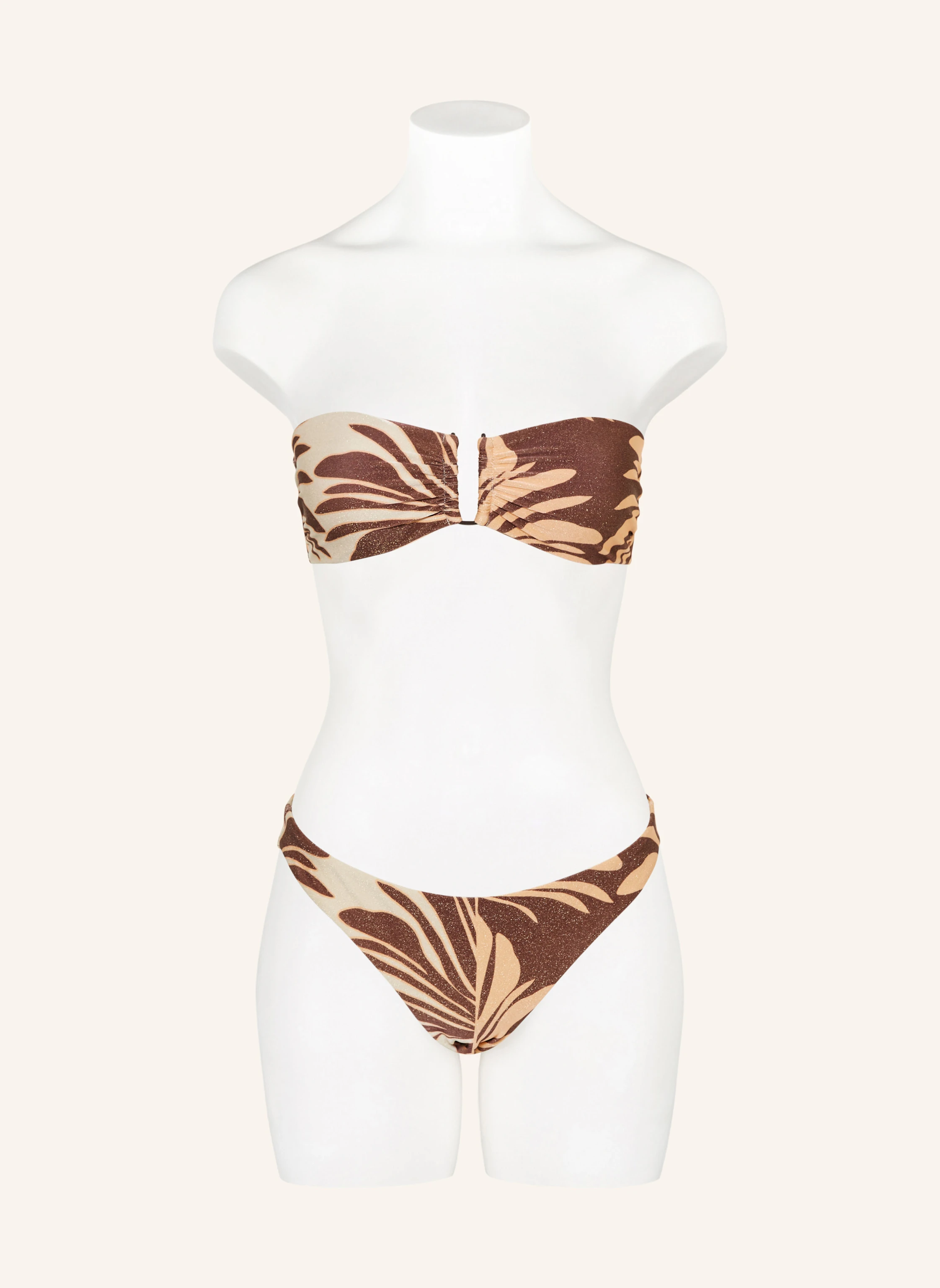 JETS Australia Bandeau-Bikini-Top DAHLIA PALM mit Glitzergarn