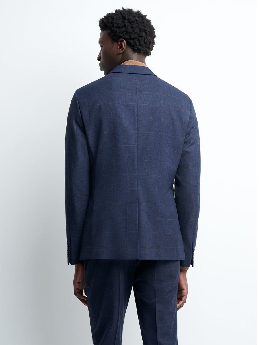 Veste coordonnable stretch à carreaux