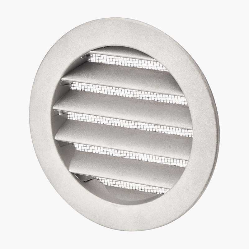 Ventilasjonsgitter aluminium, 125 mm