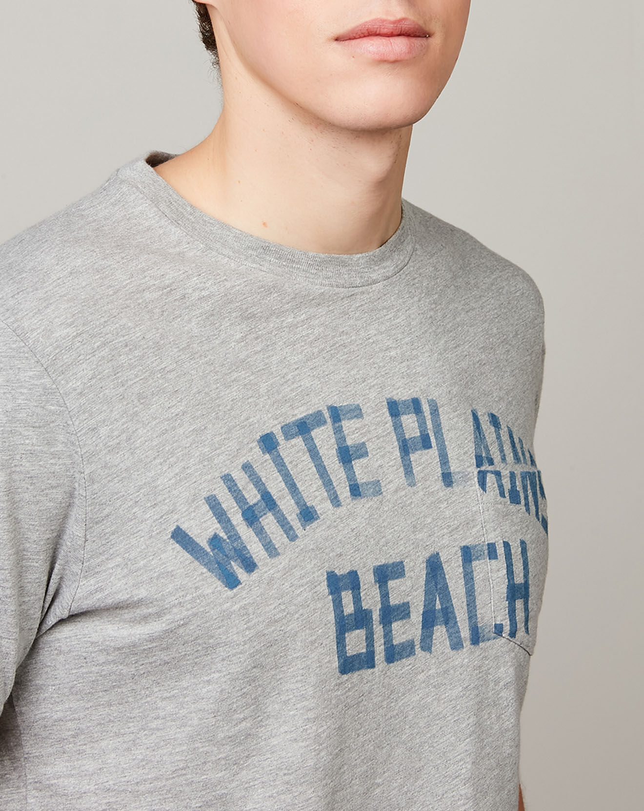 Hartford T-Shirt Pocket Crew White Plains gris
