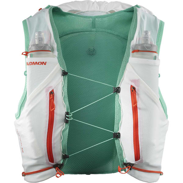 Sac trail SALOMON ADV SKIN 12 SET WHITE/ELECTRIC GREEN