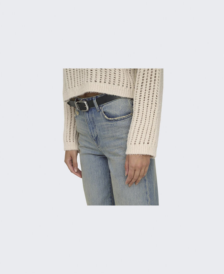 ONLY ONLBROOME HW WIDE FOLD UP RED DNM T Light blue denim
