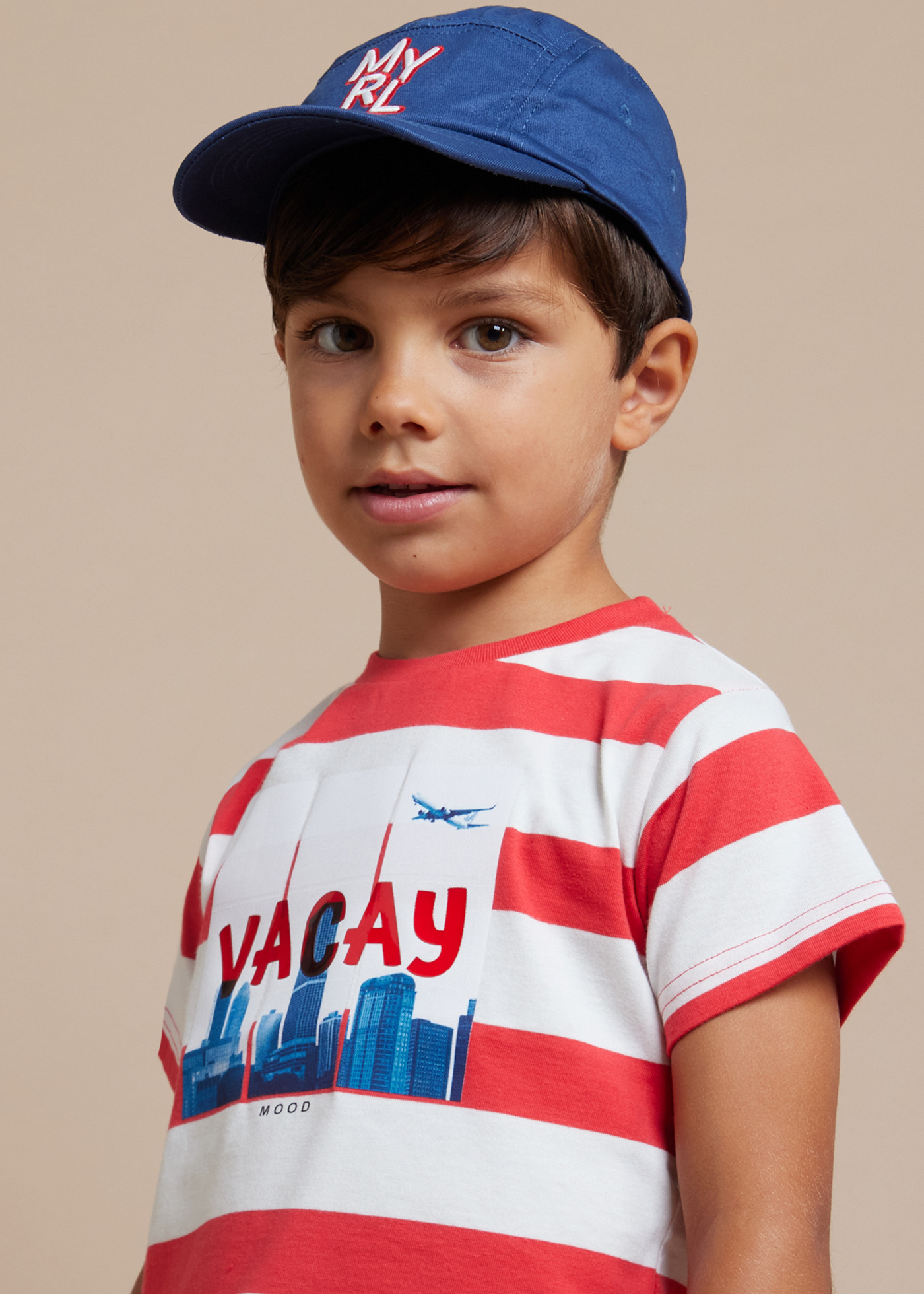 Camiseta listrada Better Cotton Riviera para meninos