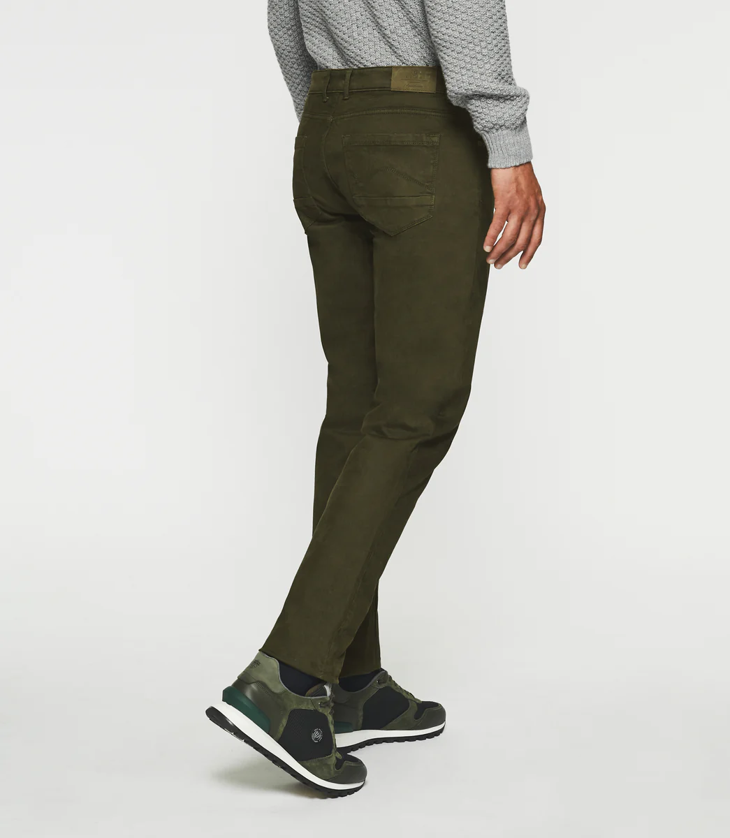 Jean slim 5 poches kaki ELEGANCE
