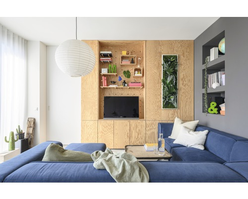 Plantenfoto jungle design lijst wit 140x40 cm