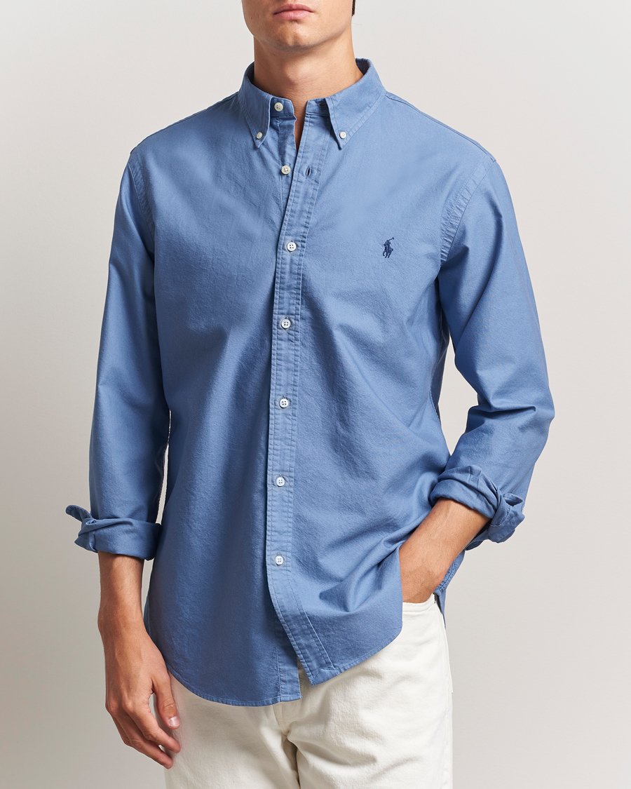 Polo Ralph Lauren Custom Fit Oxford Shirt Bastille Blue