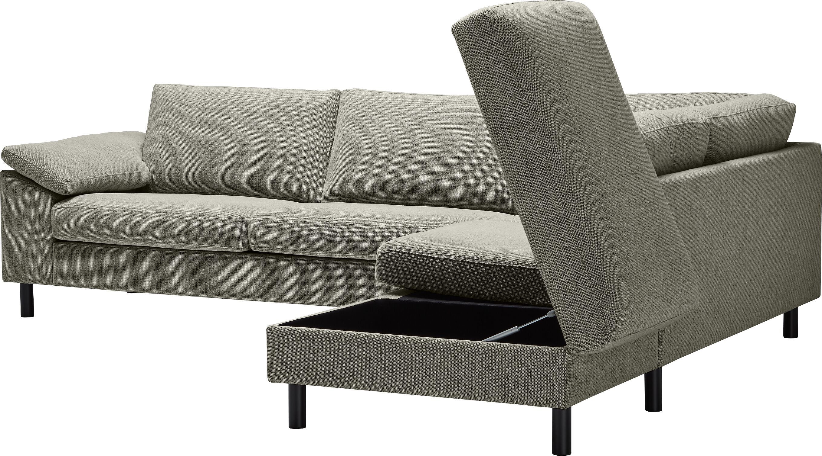 DIENER Ecksofa - Grau / B: 277.0 cm x T: 225.0 cm x H: 81.0 cm