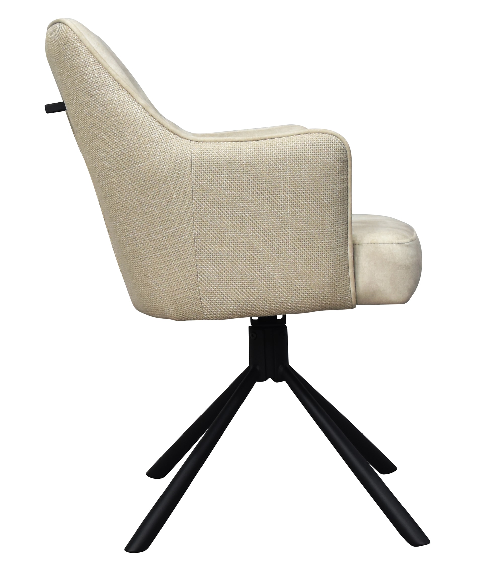 Armlehnstuhl ESTHER beige-braun/schwarz