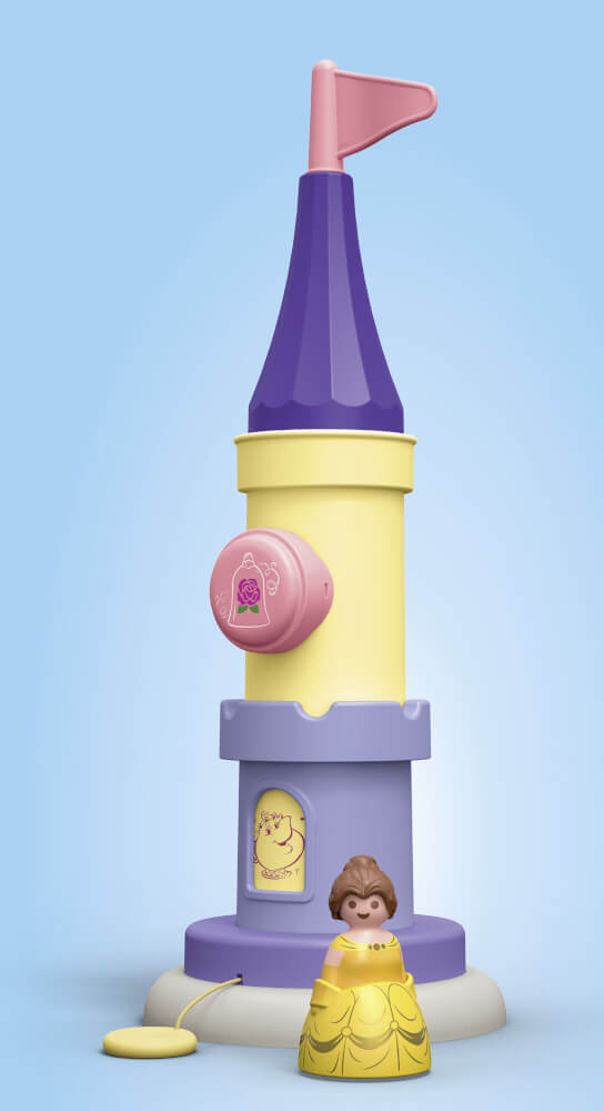 PLAYMOBIL 71458 1.2.3 & Disney: Belles Spielturm mit Melodie