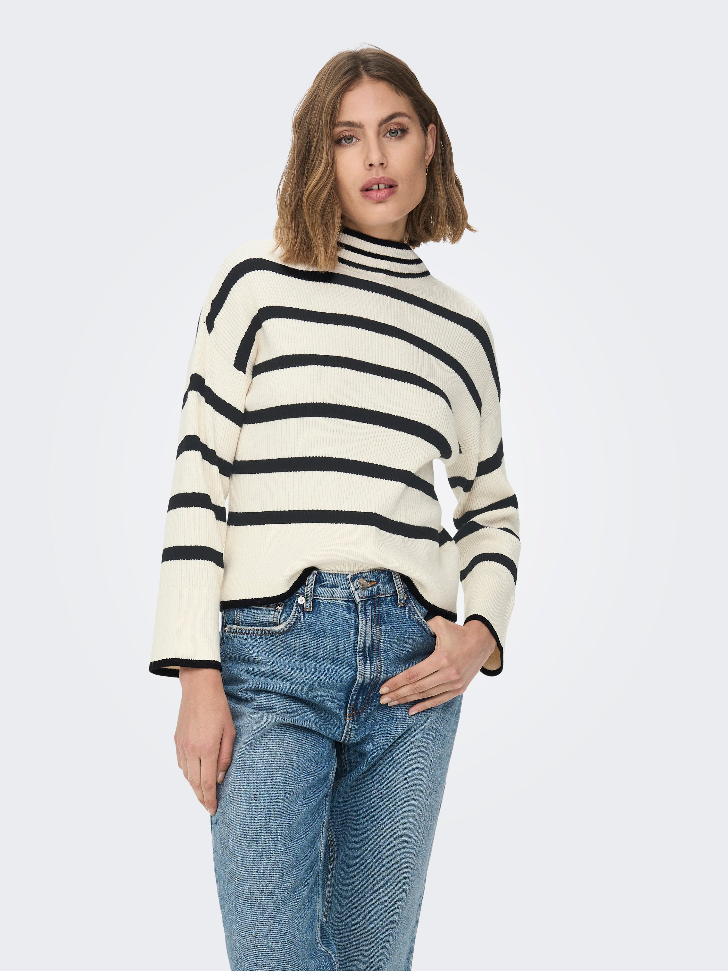 ONLIBI Strickpullover Whitecap Gray