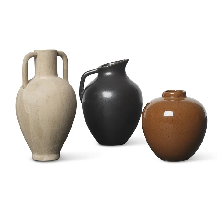 Ferm Living - Ary Mini Vase, H 10 cm, charcoal