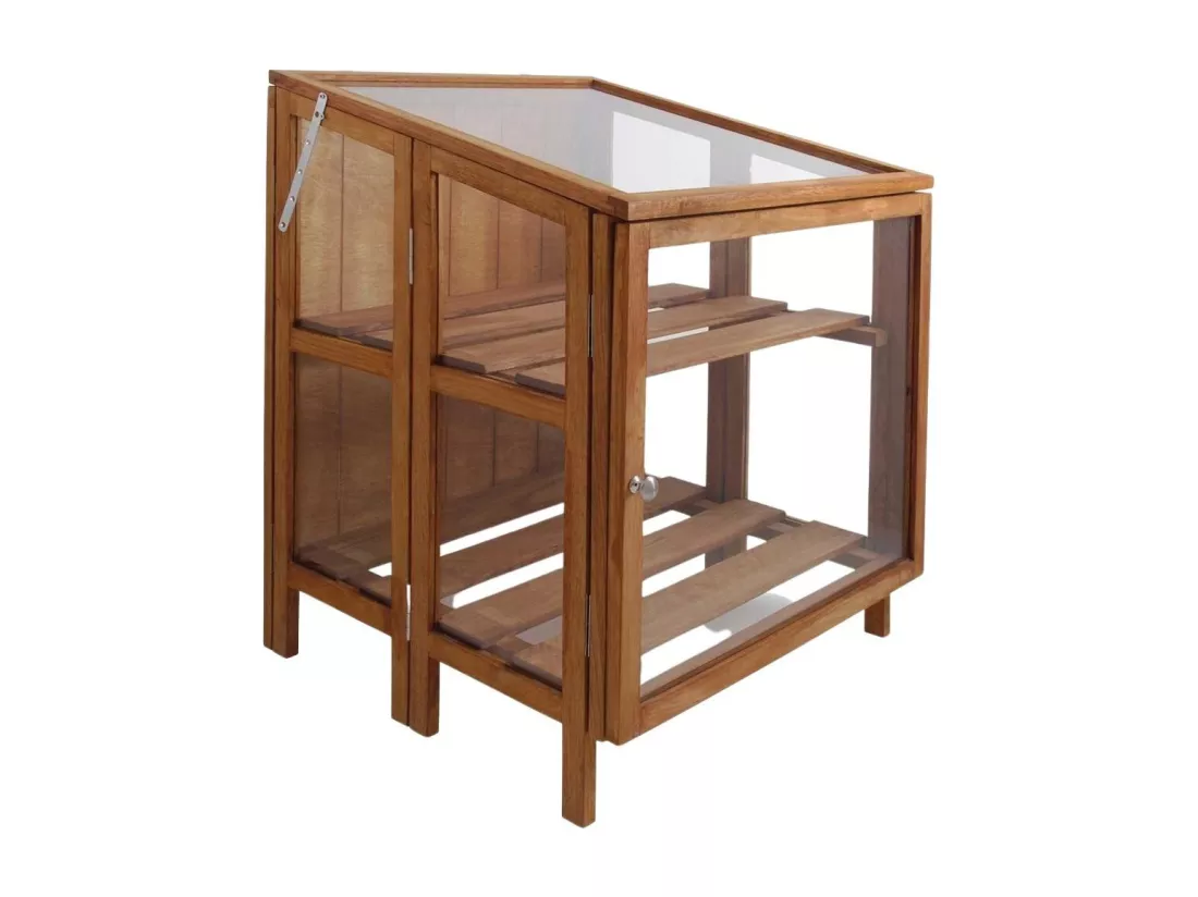 Mini serre de jardin en bois dur 60 cm