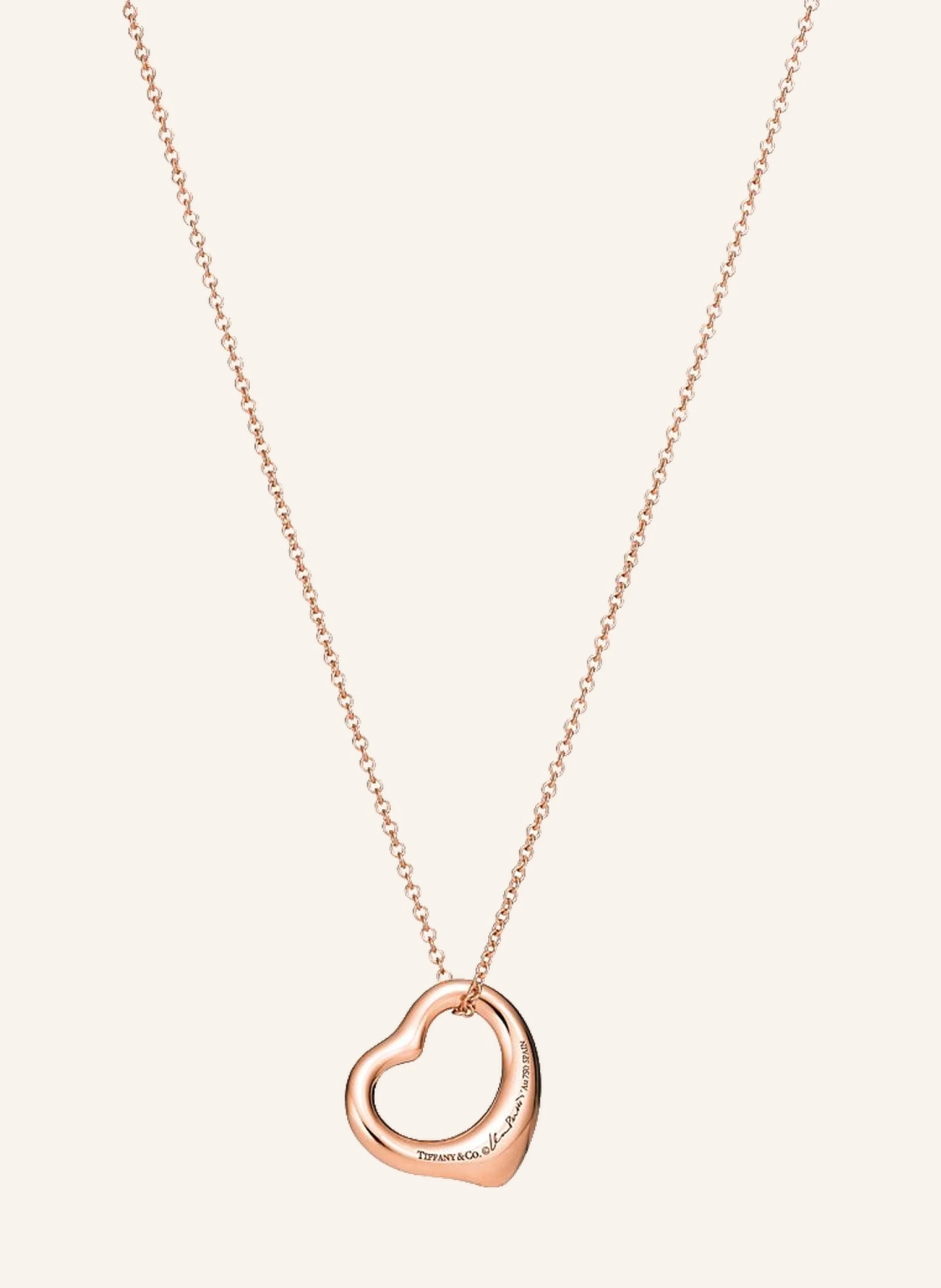 TIFFANY & Co. Elsa Peretti® Open Heart HALSKETTE aus 18 Karat Roségold