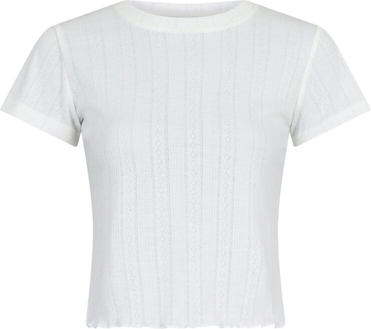 Neo Noir Lonnie Pointelle Top White