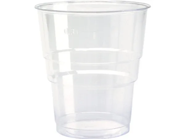 Plastglas økonomi 39cl 0,3 ltr. 50stk/ps - (20 poser x 5 stk.)