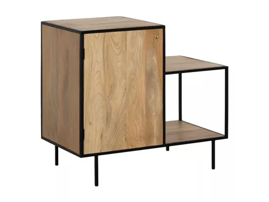 Meuble sous vasque en bois de manguier et métal Agathe