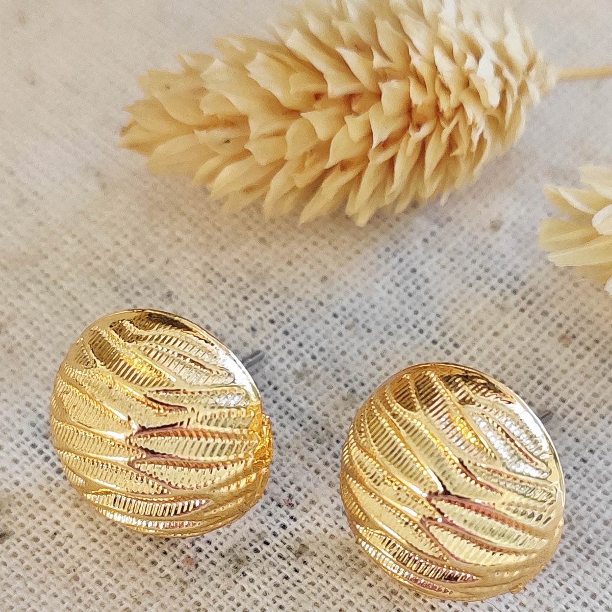 Boucles d'oreilles - Laiton plaqué or