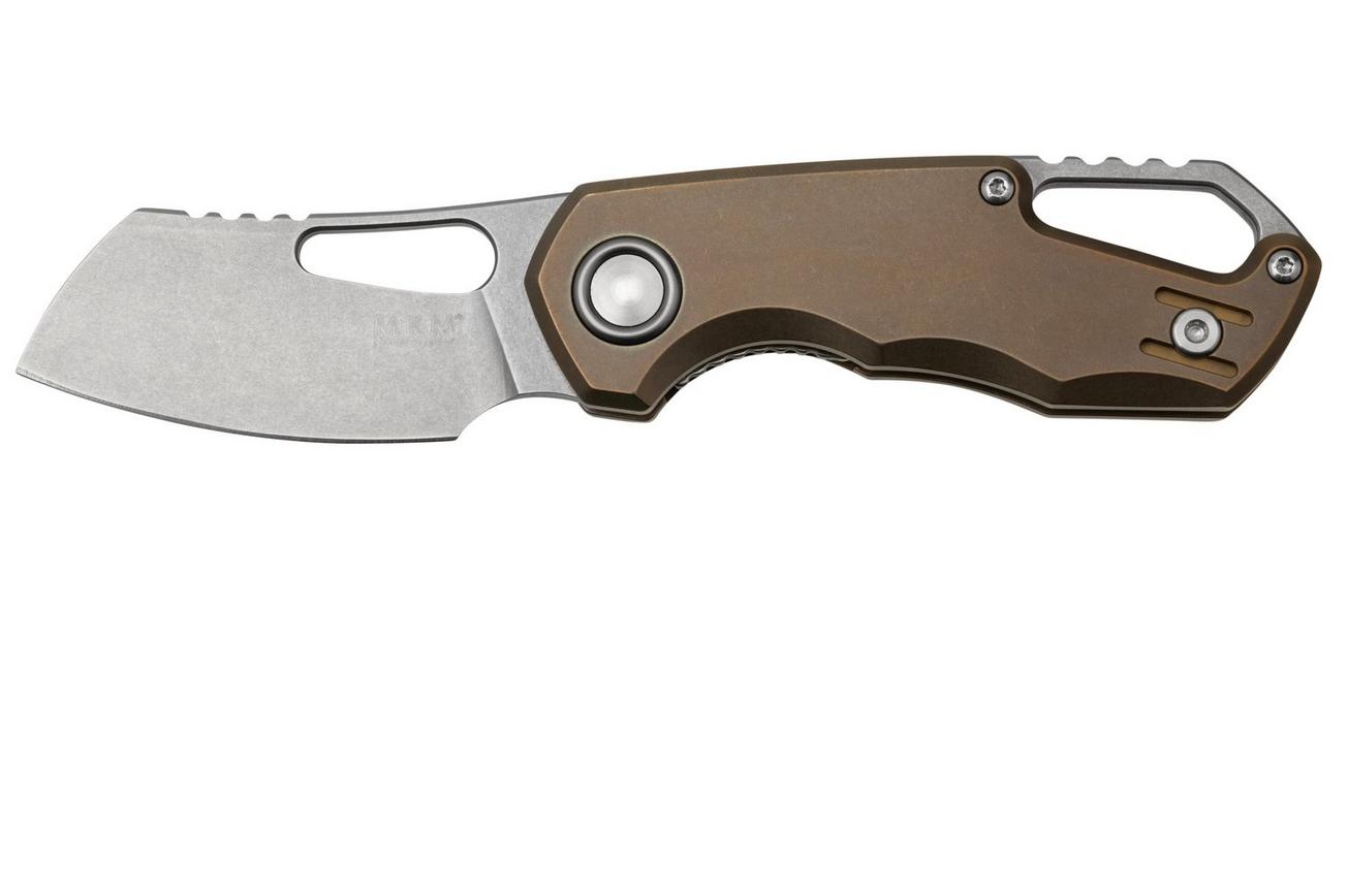 MKM Isonzo FX03M-2TBR, Cleaver Stonewashed Böhler M390 Bronze Titanium, zakmes