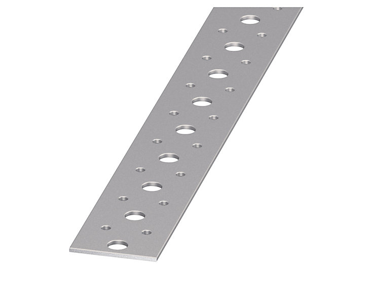 Plat perforé acier verni 40 x 2 mm, 2 m
