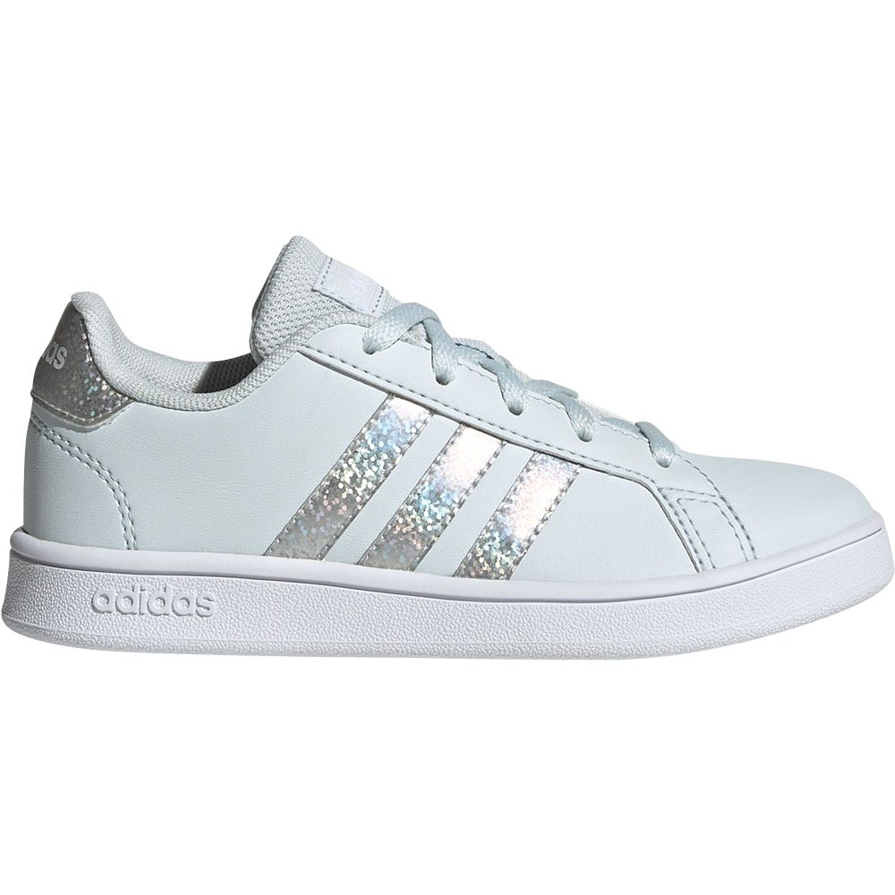 adidas Grand Court Print Lace Sneaker Kinder blue tint