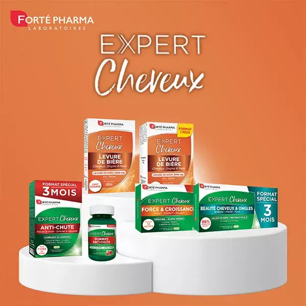 Levedura de Cerveja Forté Pharma para Cabelo, Pele e Unhas com Zinco e Biotina, 28 comprimidos