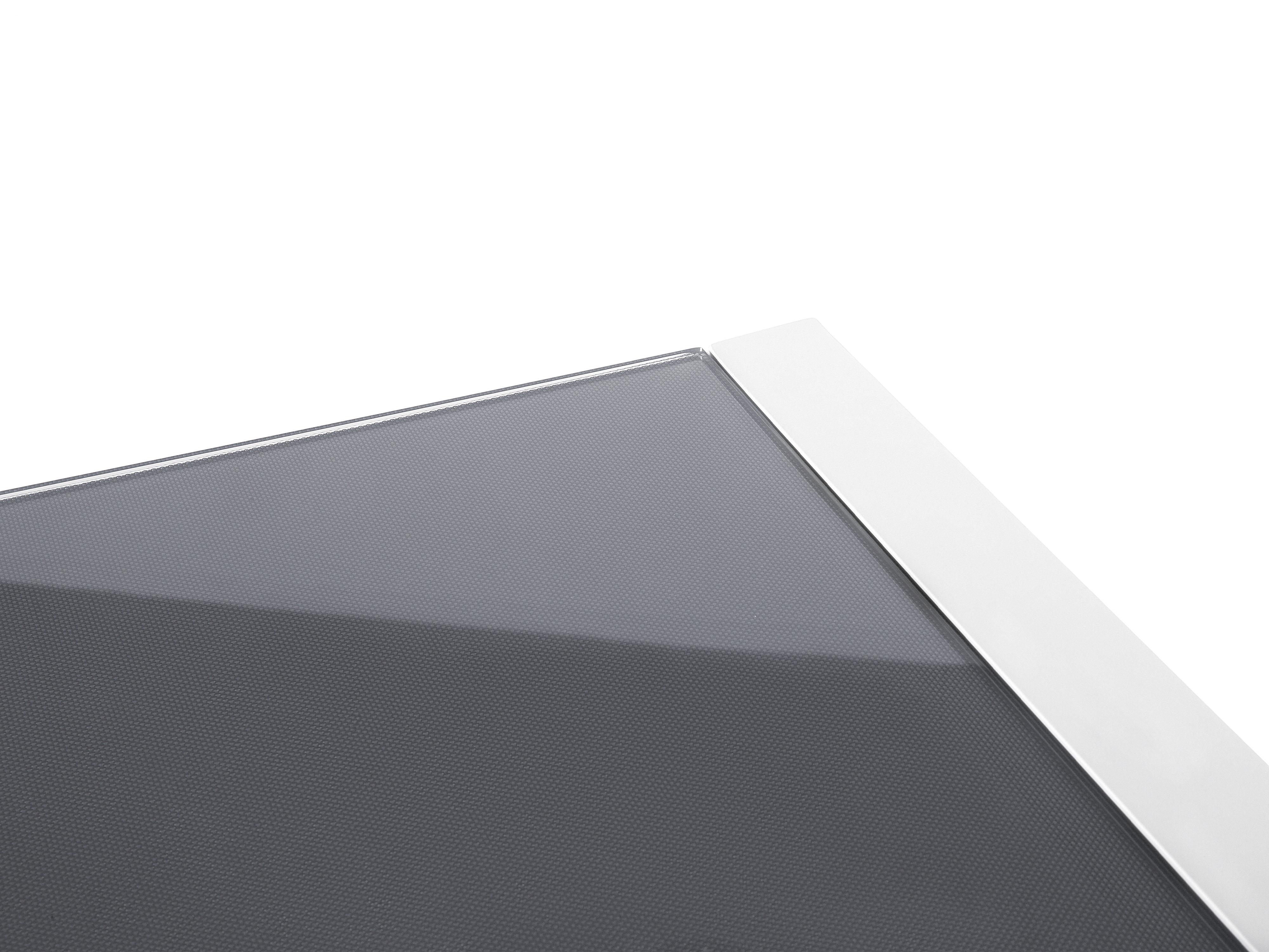 Tuin eettafel BACOLI 210 cm 90 cm Glas Gebroken wit