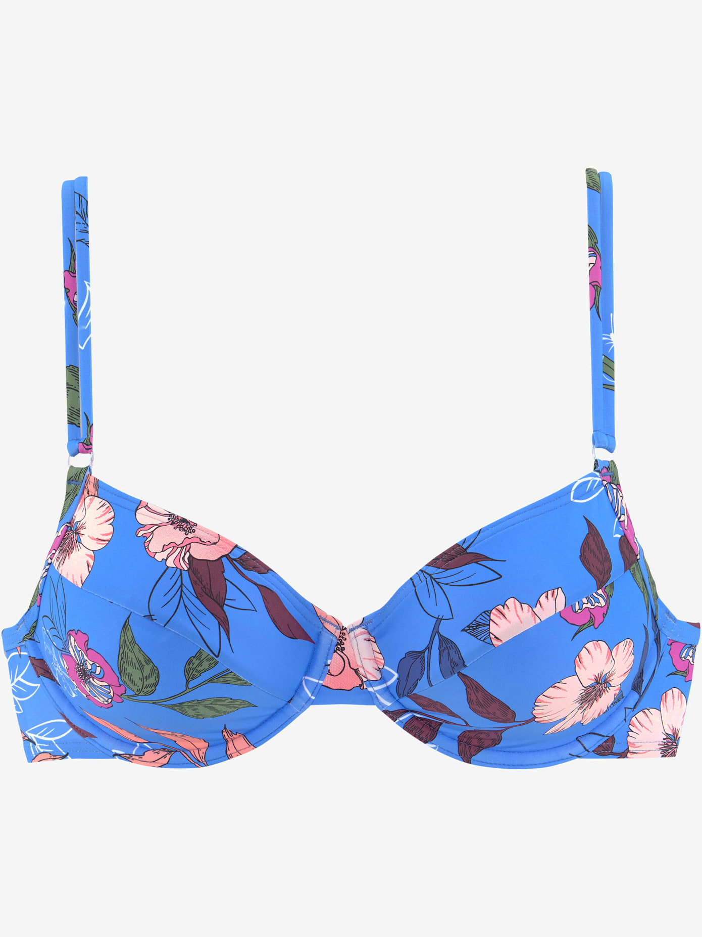 Haut de maillot de bain à armatures imprimé floral moderne