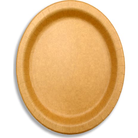 Salling paptallerkener 31x26 cm 5-pak - kraft