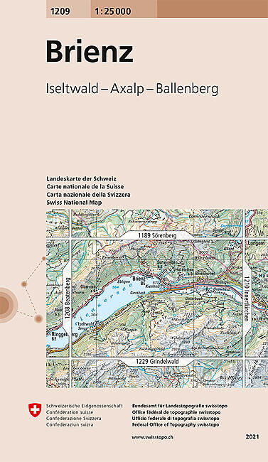 BUNDESAMT - 1209 BRIENZ ECHELLE 1 25 000
