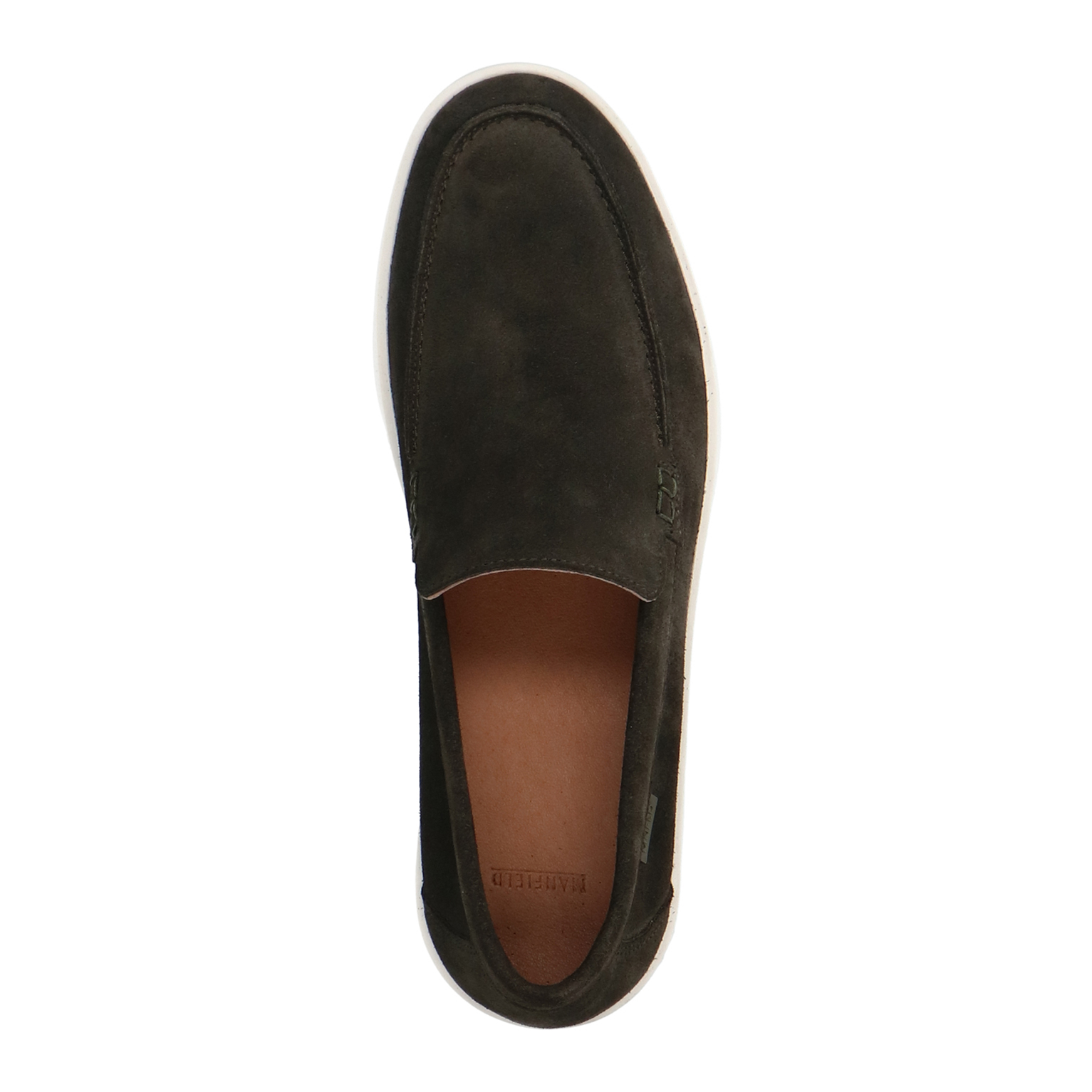 Groene suède loafers