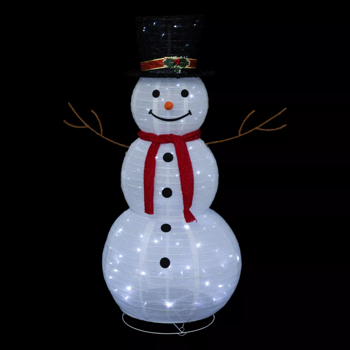 Bonhomme de neige lumineux 100 LED (H120 cm) Stan Blanc froid