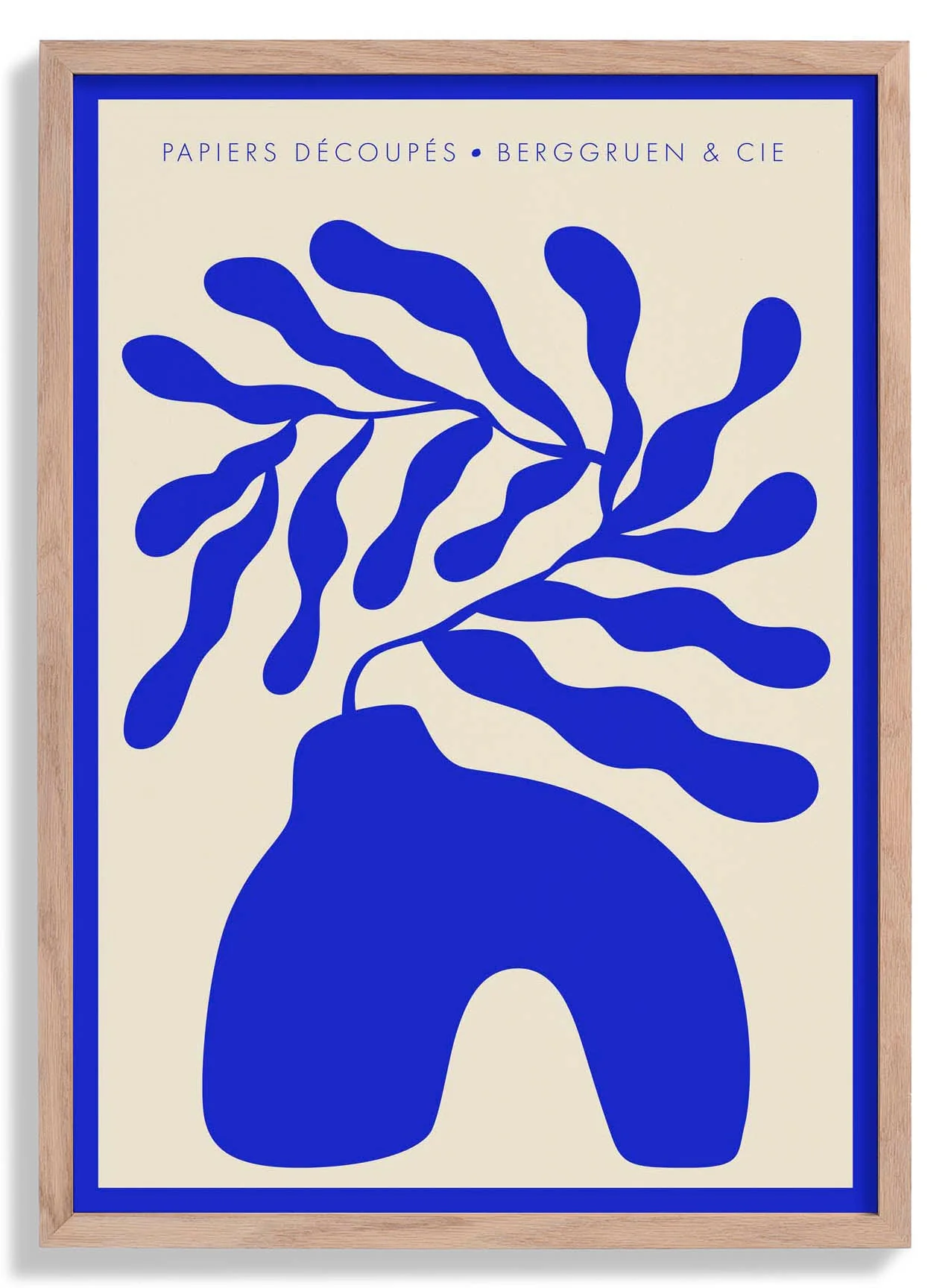 Blaue Vase Papiers Découpés Kunstausstellung