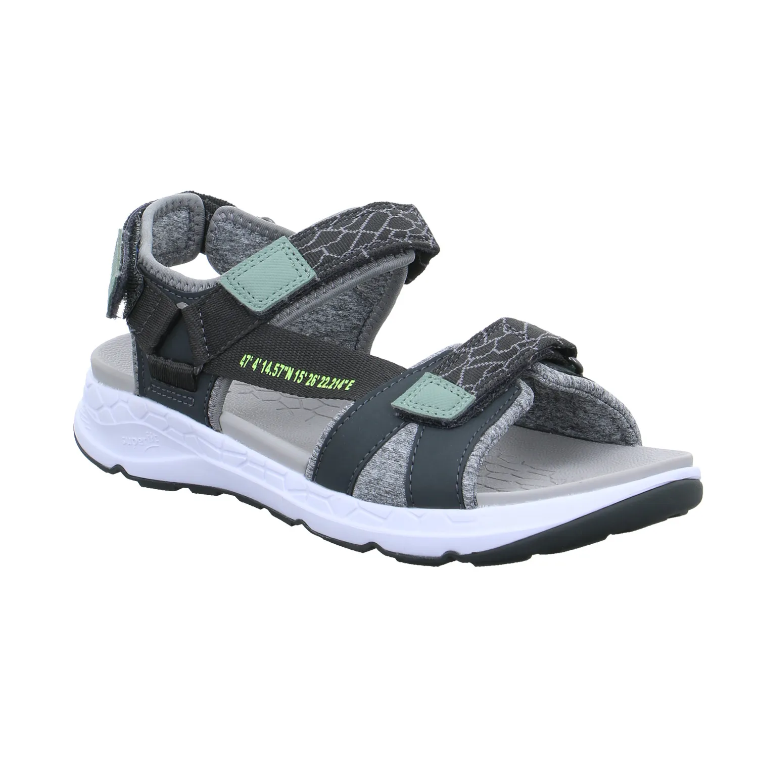 SUPERFIT Jungen-Sandale Hellgrau Lederimitat  Sommerschuh