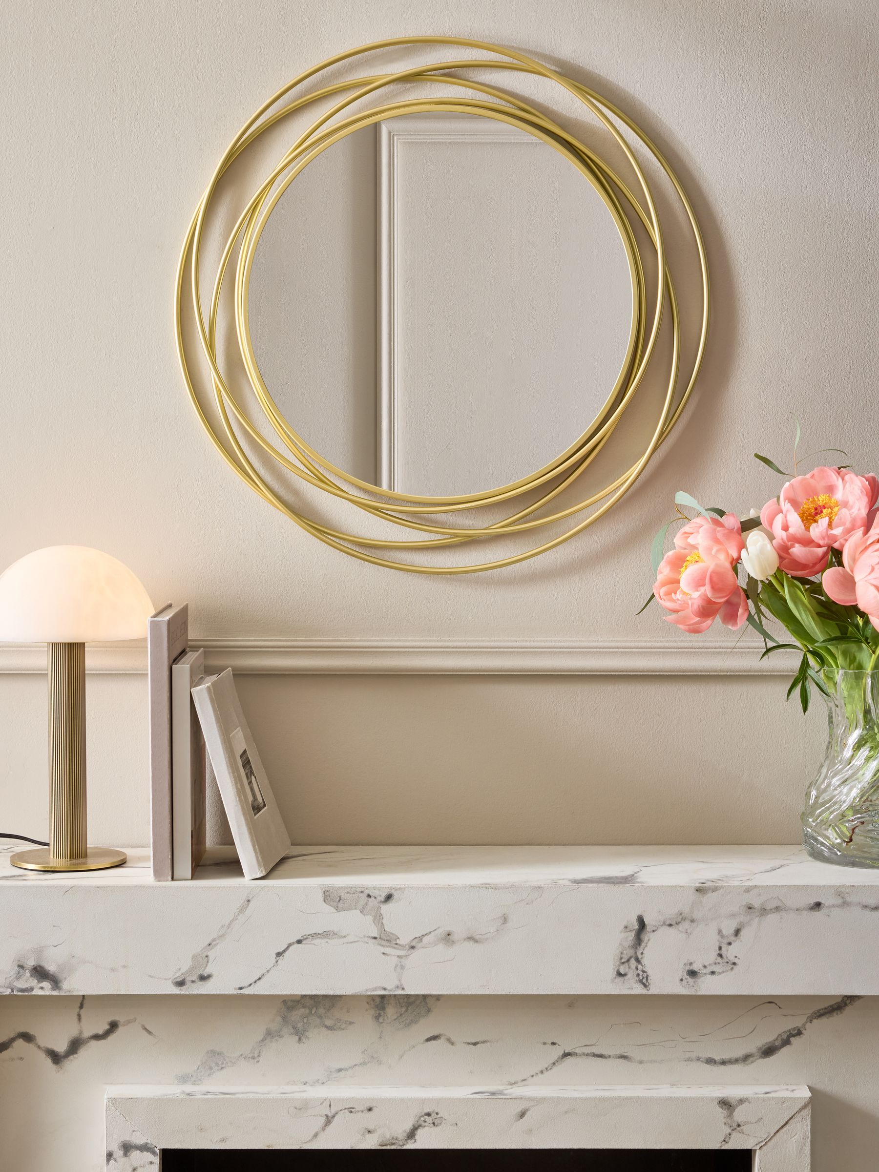 Contemporary Wire 60cm Wall Mirror