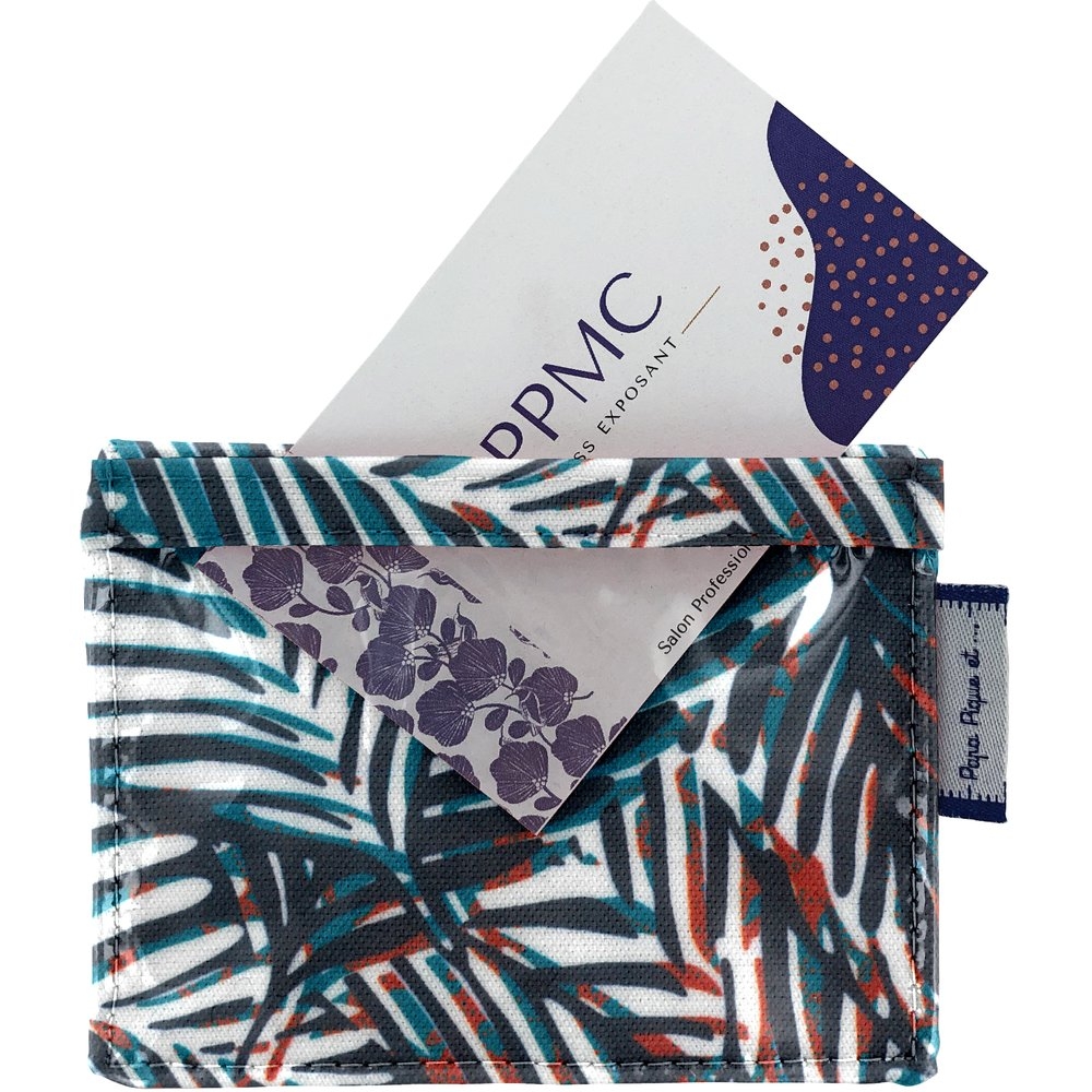 Porte Badge Feuillage Marine