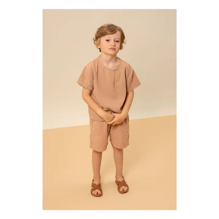 Studio Bohème T-shirt Orso Gaze de Coton | Vieux Rose