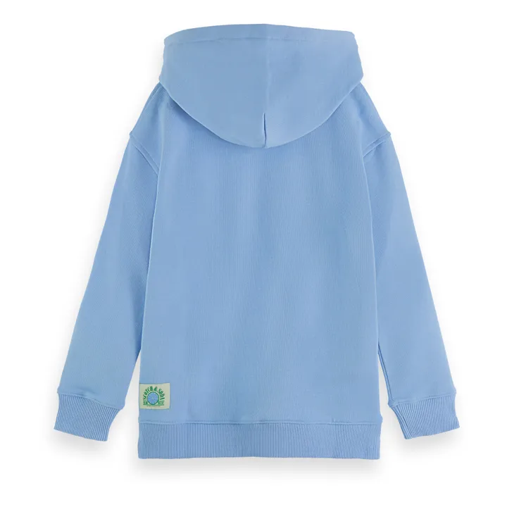 Scotch & Soda Sweat Capuche Oversize Coton Bio | Bleu ciel