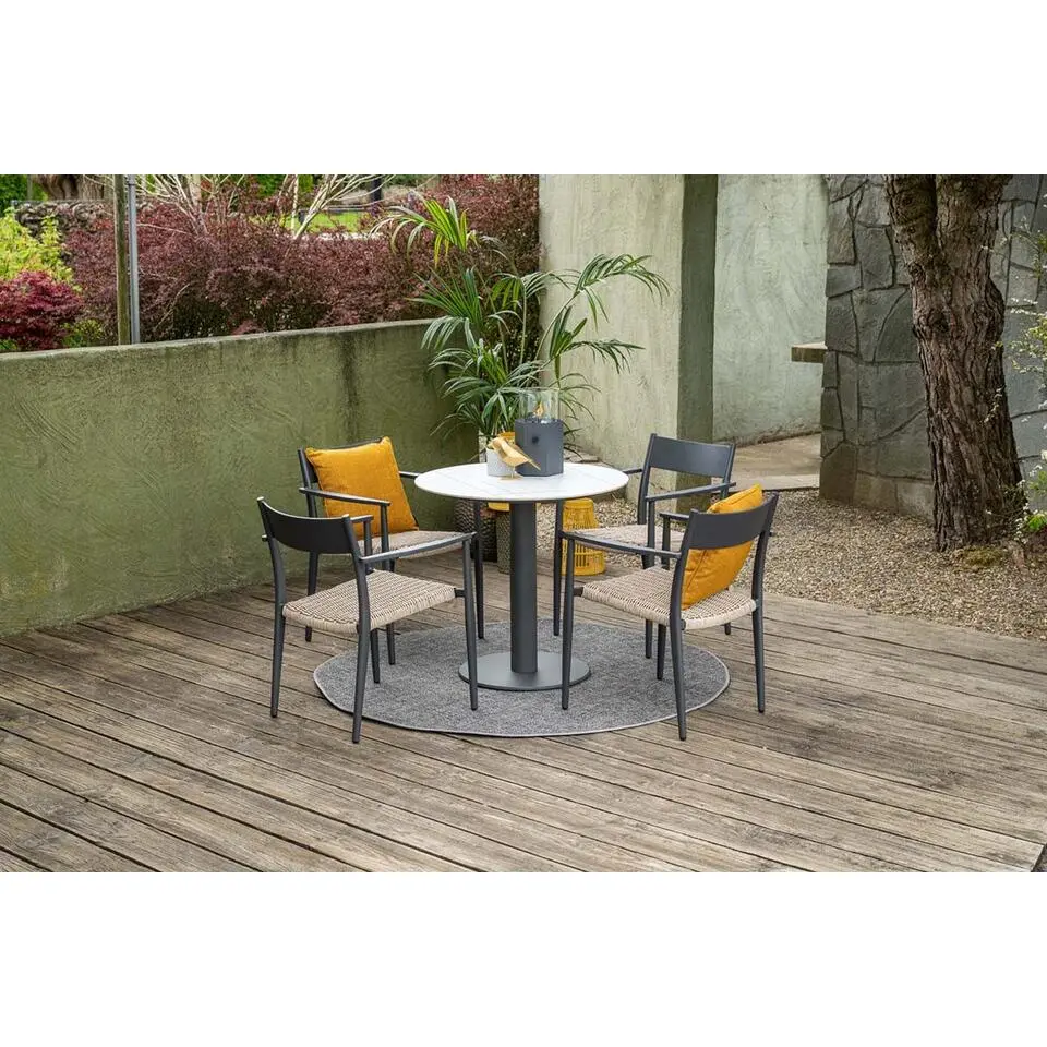 Parijs dining fauteuil - carbon black - natural - sand