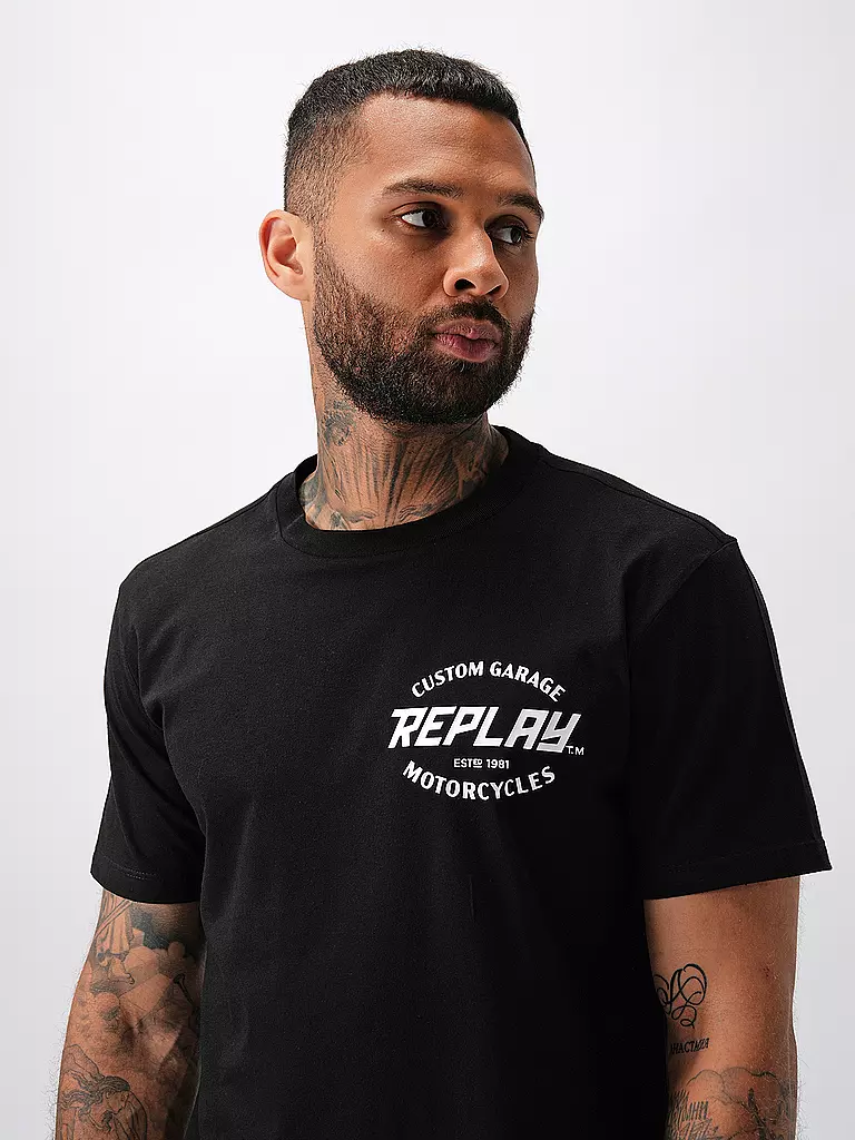 REPLAY T-Shirt schwarz