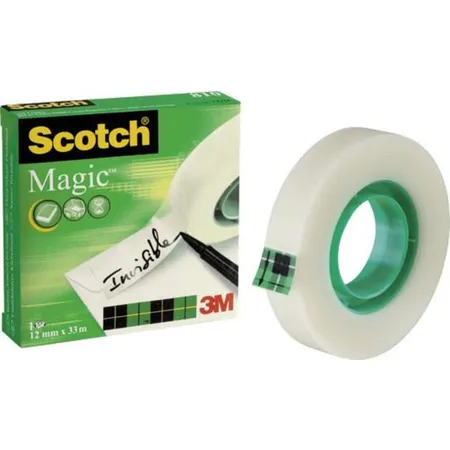 Scotch® Klebeband Magic 810, Zellulose Acetat, unsichtbar, beschriftbar, 33 m x 12 mm