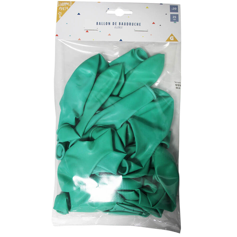Ballon de baudruche uni vert menthe x20